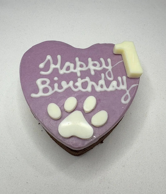 Dog Birthday Cake- Heart