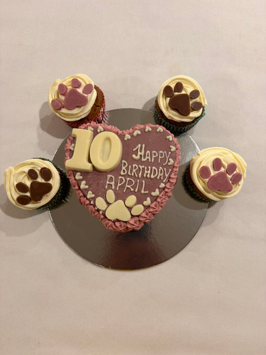 Doggy Birthday Cake & Pupcakes