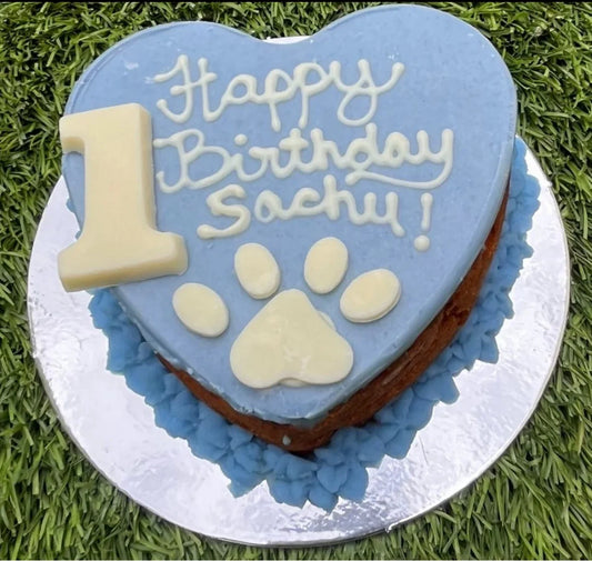 Dog Birthday Cake- Heart