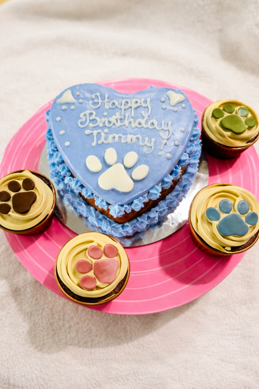 Doggy Birthday Cake & Pupcakes