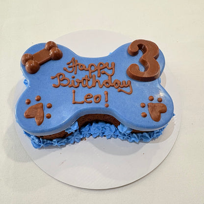 Dog Birthday Cake - Bone